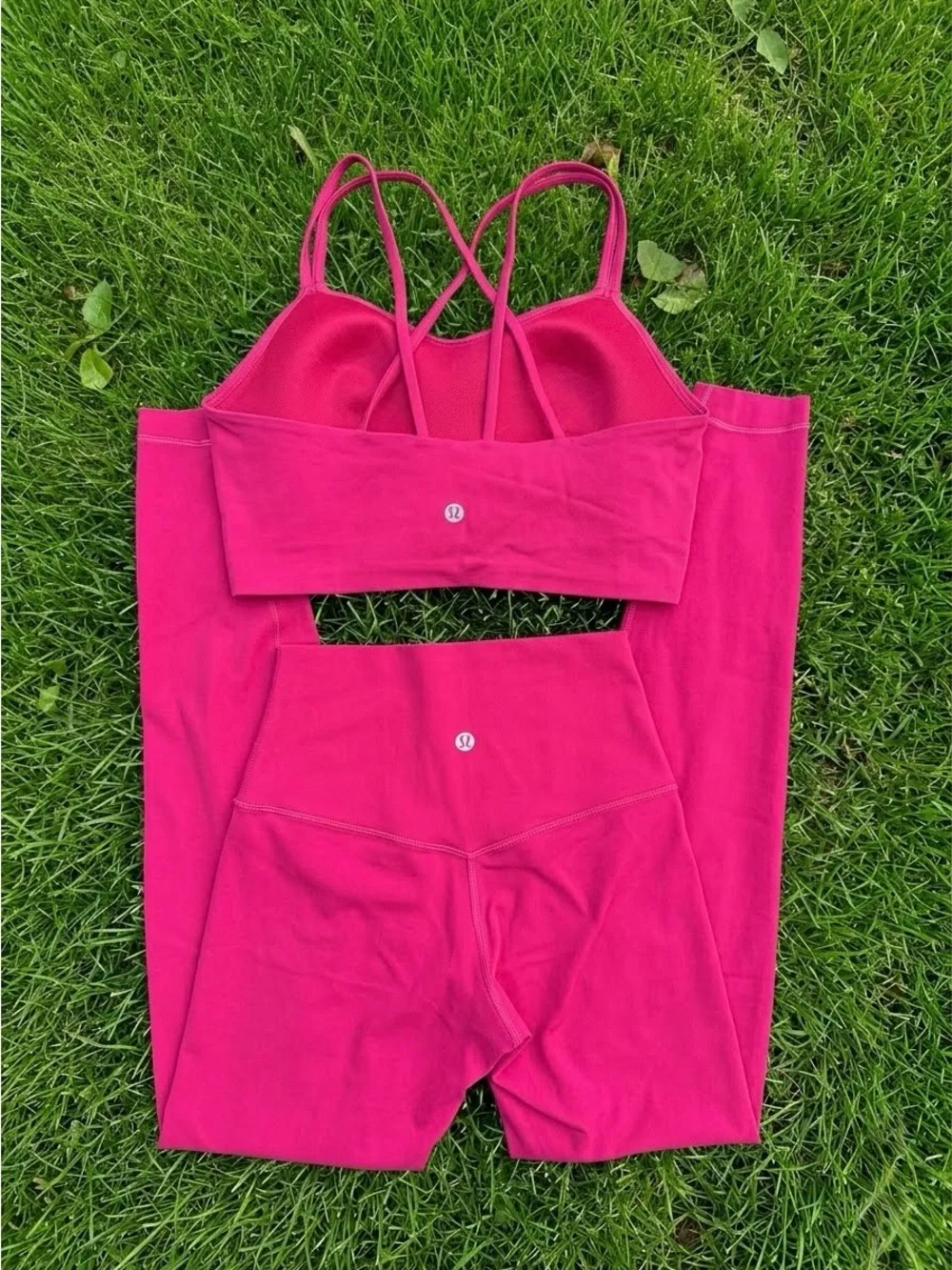 Lululemon Align Hot Pink Strappy Set Size 4 XS